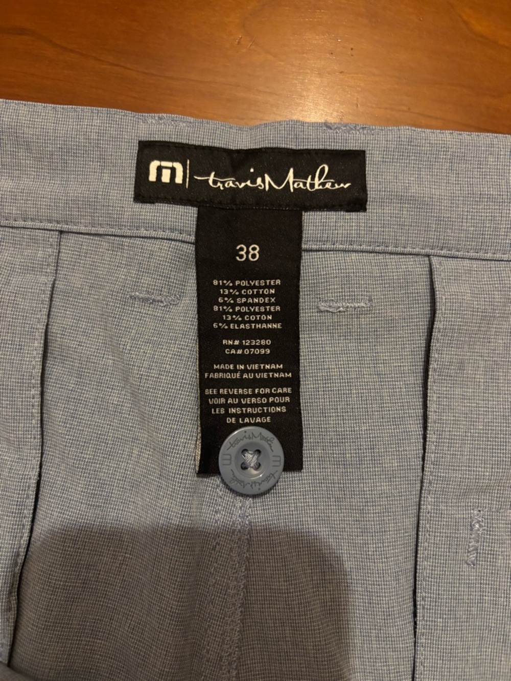 Travis Mathew Men's Light Blue Athletic Shorts